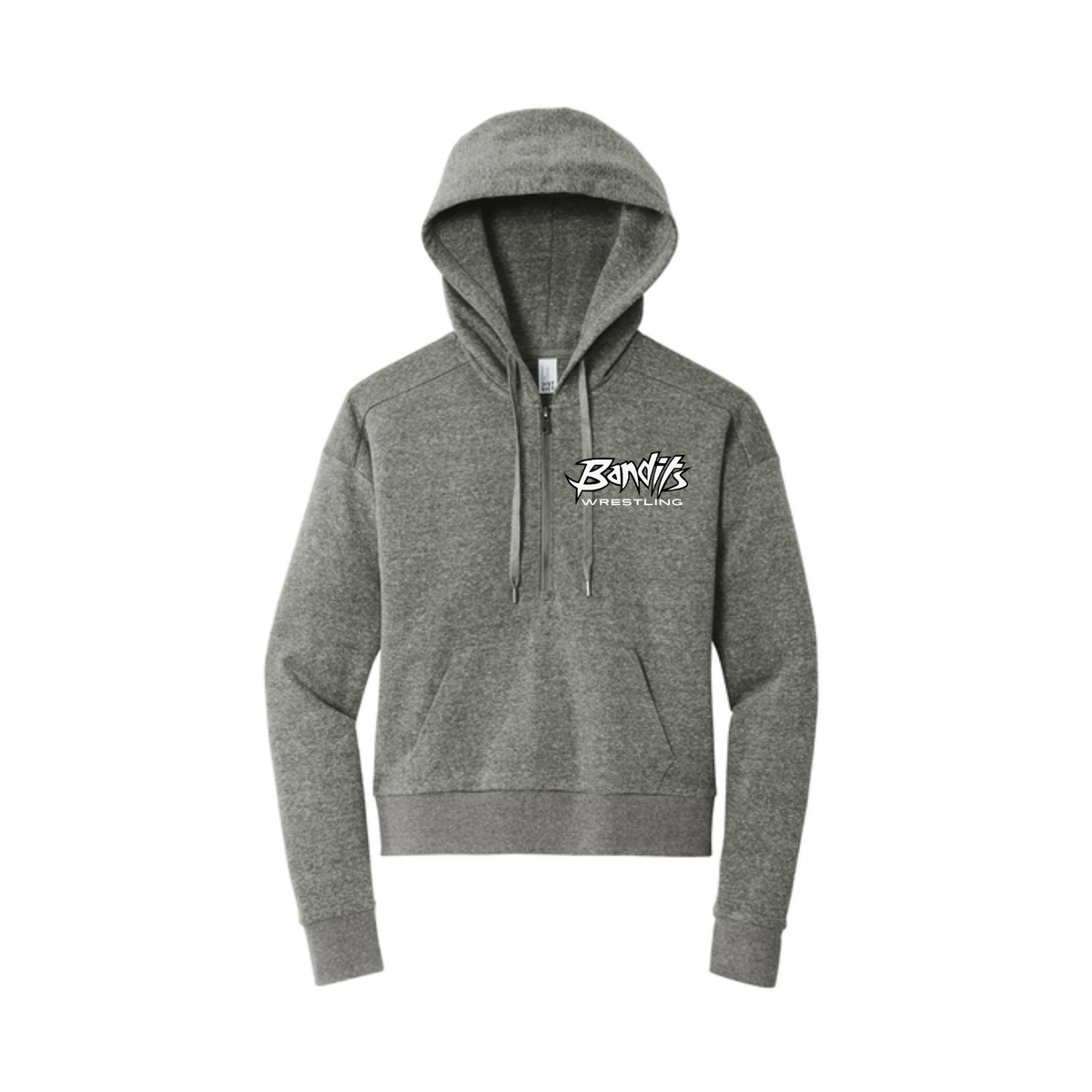 Ladies 1/2 Zip Hooded Pullover