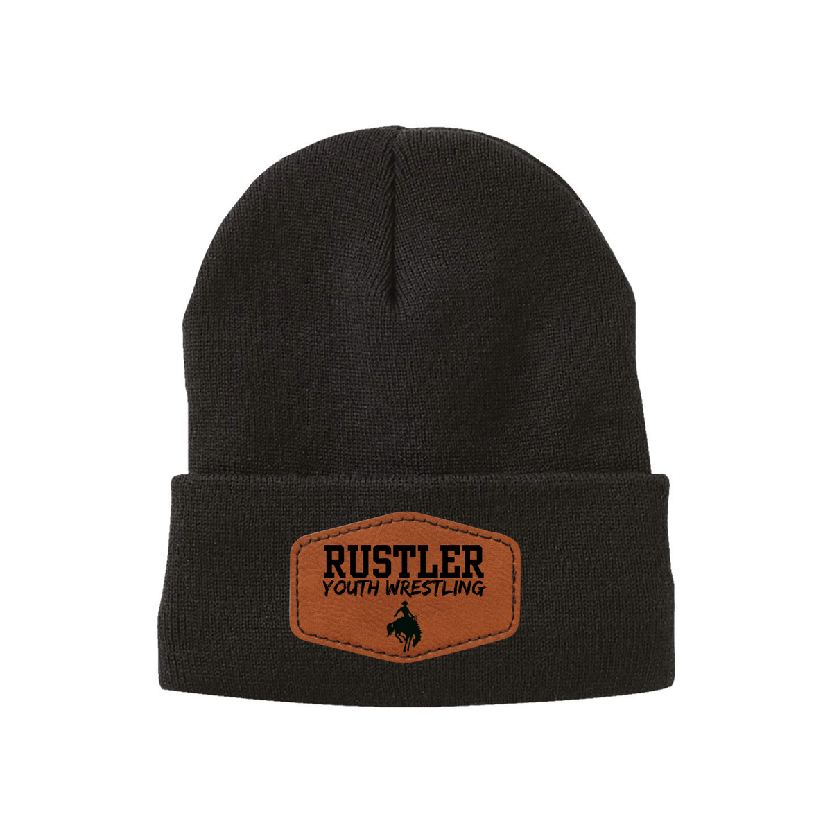 Leather Patch Beanie