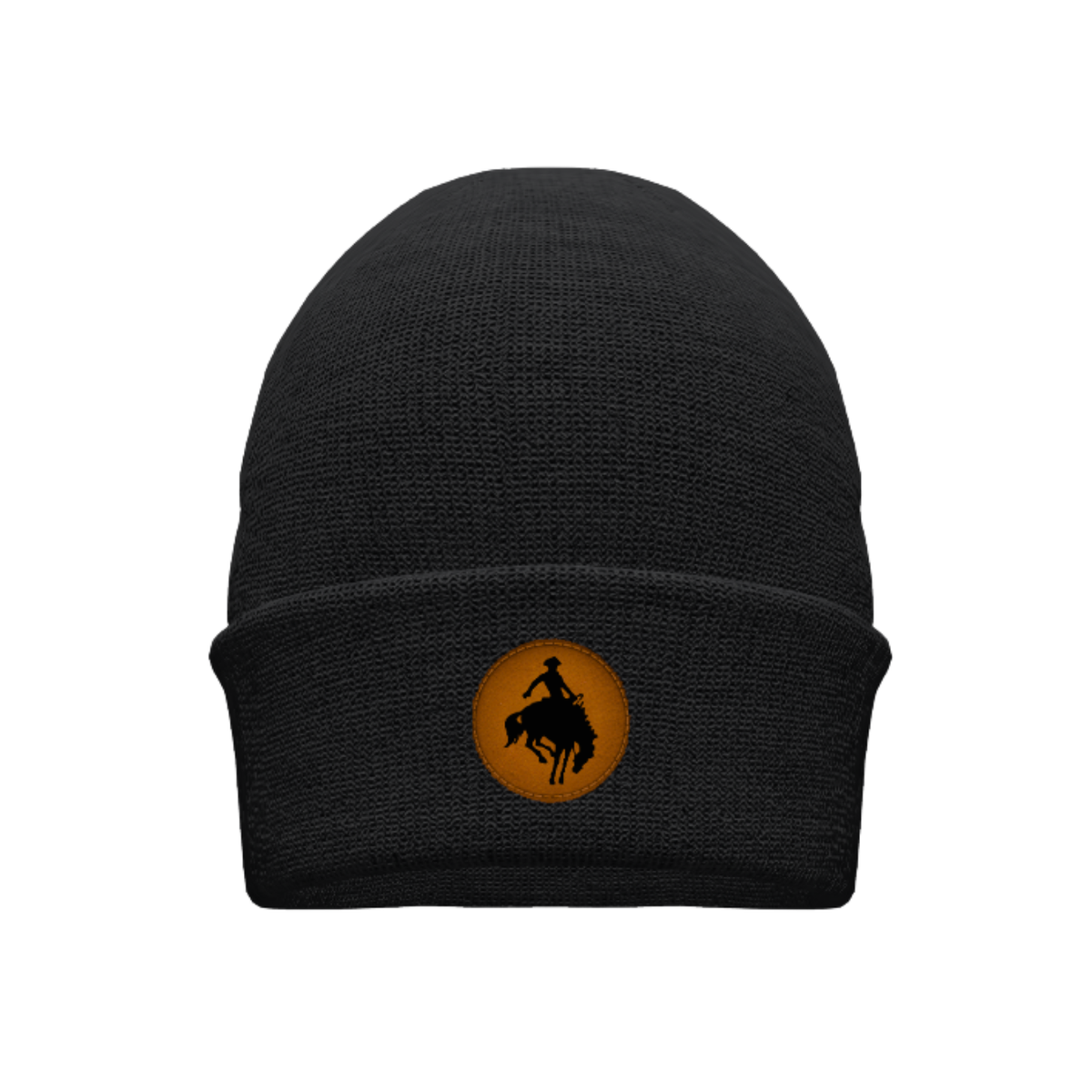 Leather Patch Beanie