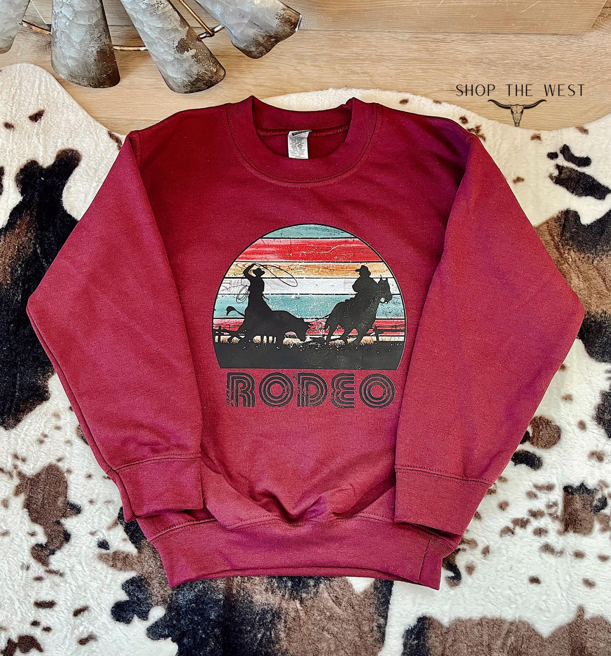 Team Roping Rodeo Crewneck Sweater