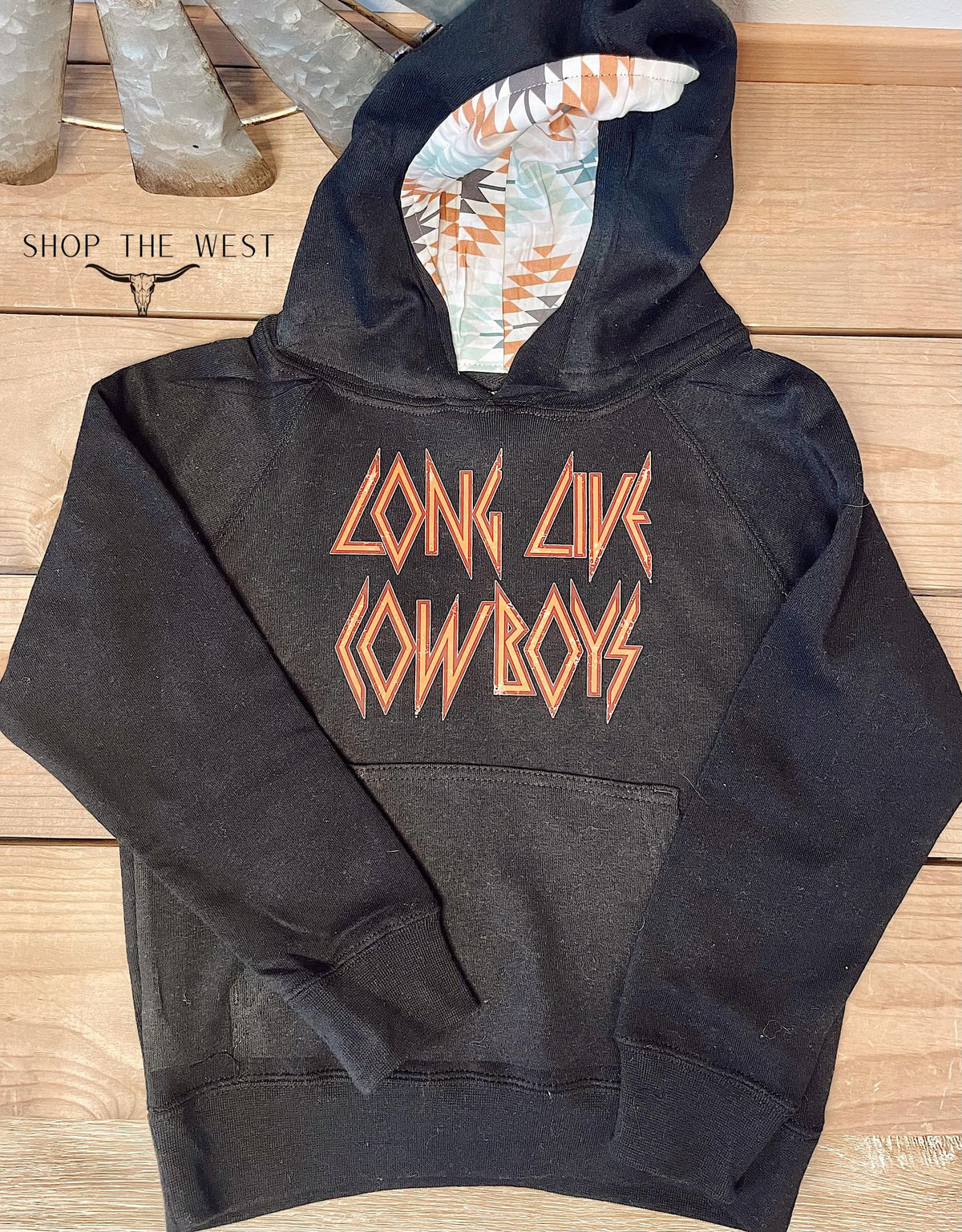 Long Live Cowboys Aztec Lined Hoodie