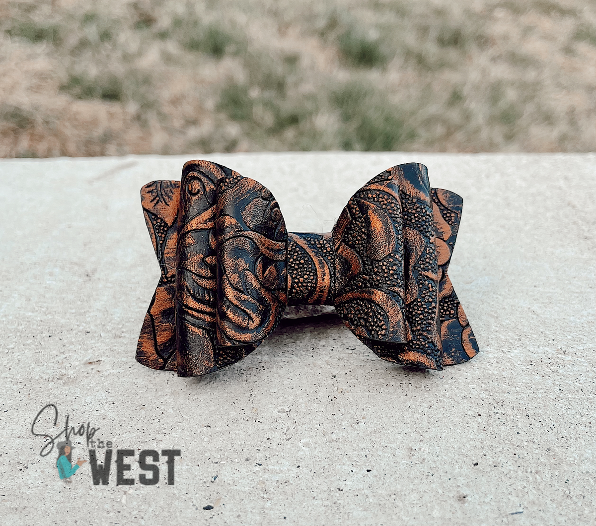 Antique Leather Bow